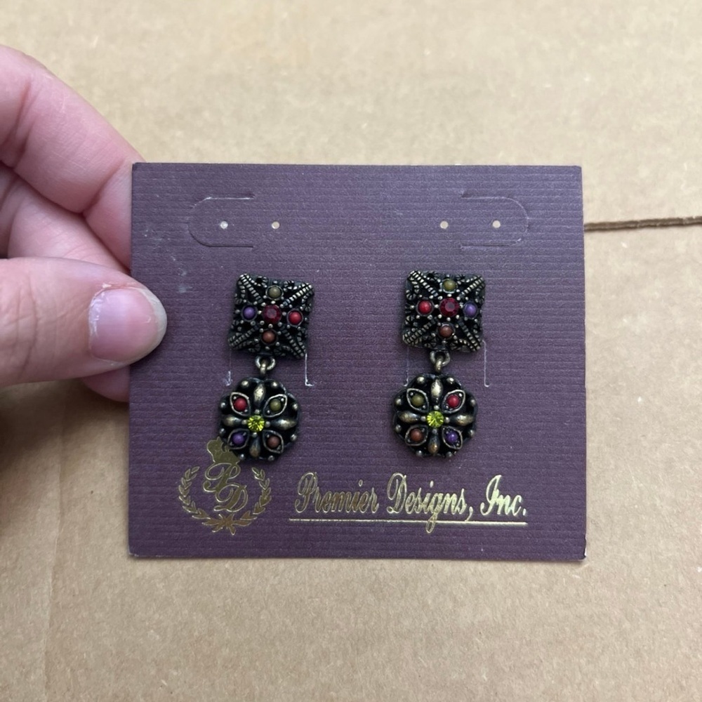 Premier Designs Floral Multicolor Earrings